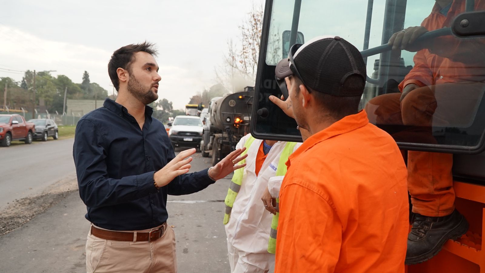 "Por decisión del gobernador se reactivan obras públicas en Funes"